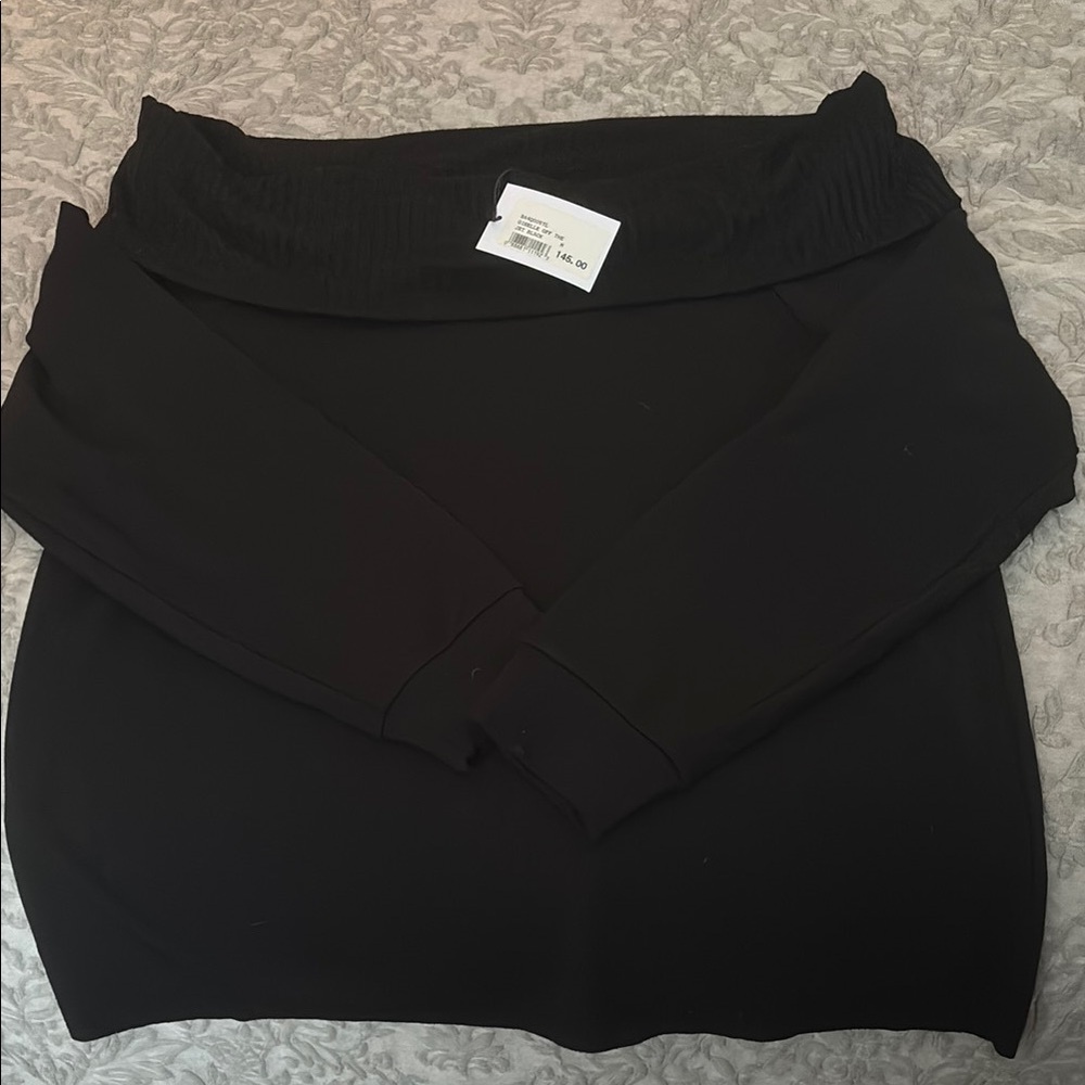 New Cale Black Off-Shoulder Top